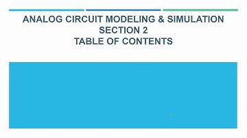 Simetrix Spice Tutorial Class I Contents