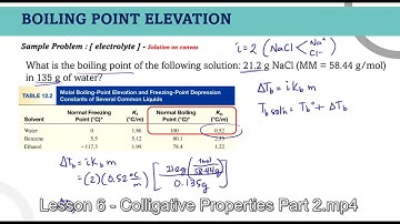 GenChem 2 - Lesson 6   Colligative Properties Part 2 (Filipino-English Discussion)