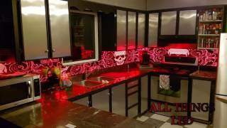 LED digital kitchen backsplash demo