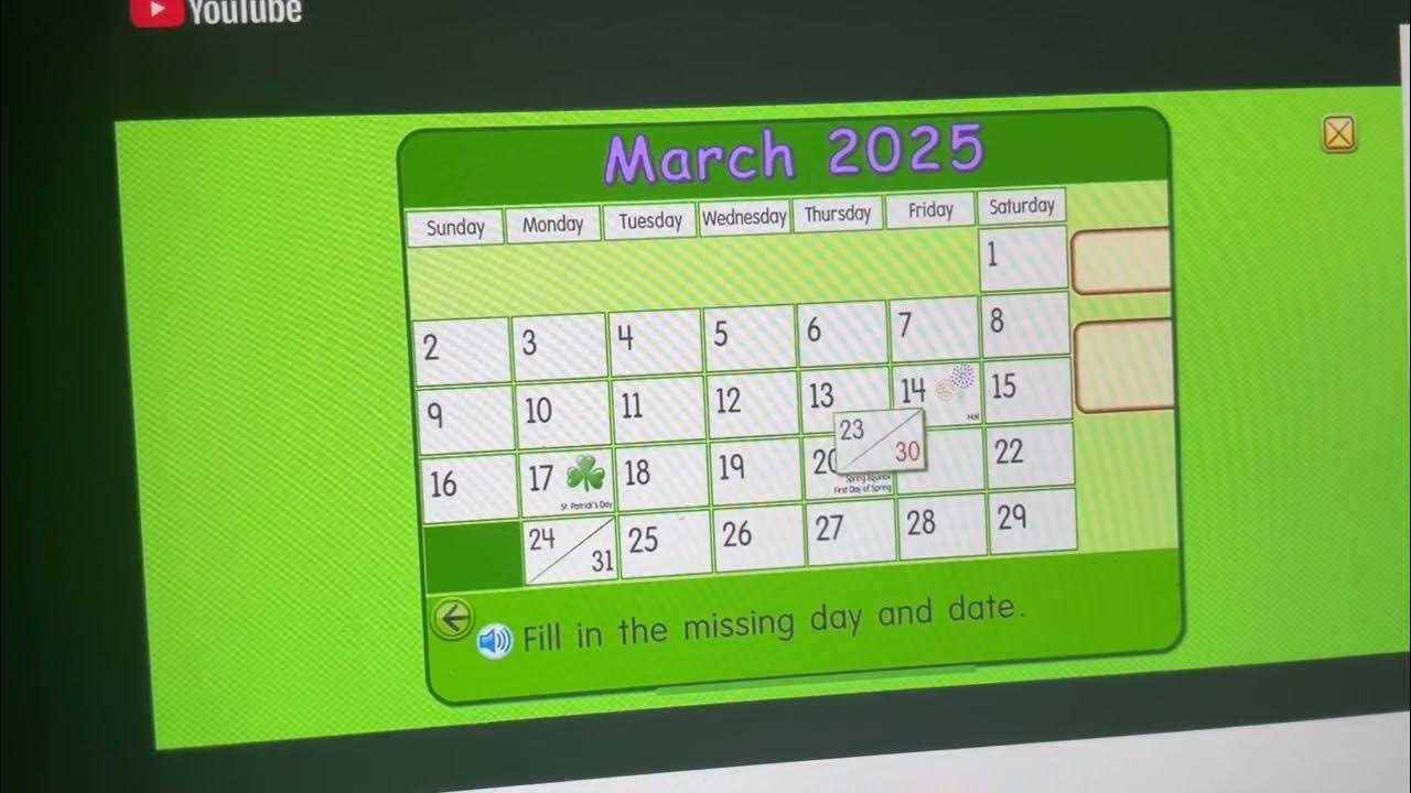 Starfall Calendar March 13, 2025 YouTube
