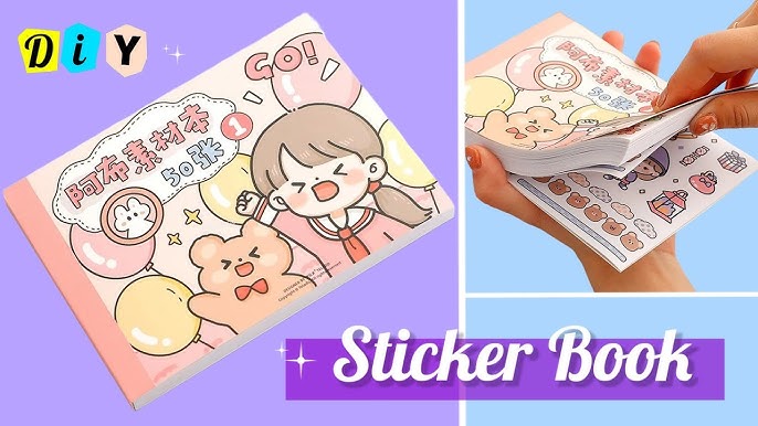How to make kawaii stickers (without sticker paper/ tape) for journal / DIY  kawaii stickers, How to make kawaii stickers (without sticker paper/ tape)  for journal / DIY kawaii stickers