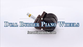 Heavy-Duty Dual Rubber Piano Wheels That Protect Your Floors - Replacement Piano Casters