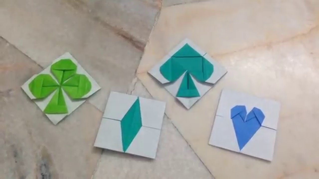 Origami Playing Card Symbols Carlson Choo Demo YouTube