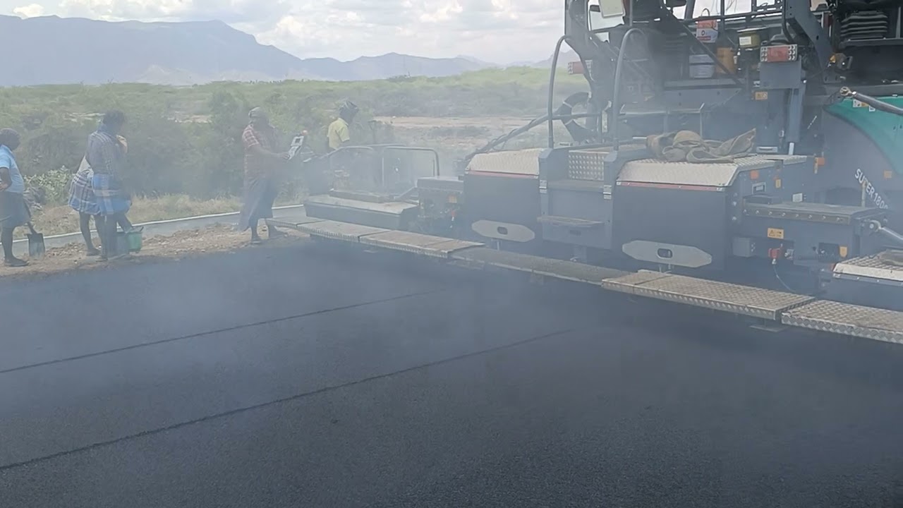 NH-744 // Top Surface BC Laying By Sensor Paver Machine 
