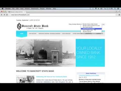 Bancroft State Bank Online Banking Login Instructions