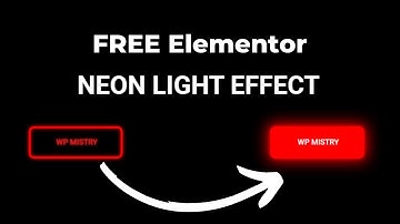 how to create neon text effect in elementor 2023 | how to create neon text effect | WP MISTRY