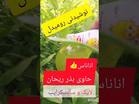 نوشیدنی رومیدل با تعم اناناس حاوی بذر ریحان عالیه لایک و سابسکرایب یادتون نره