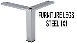 One Inch Square Chrome Furniture Leg | BIG Mounting Plate(, 2010-09-24T14:45:41.000Z)