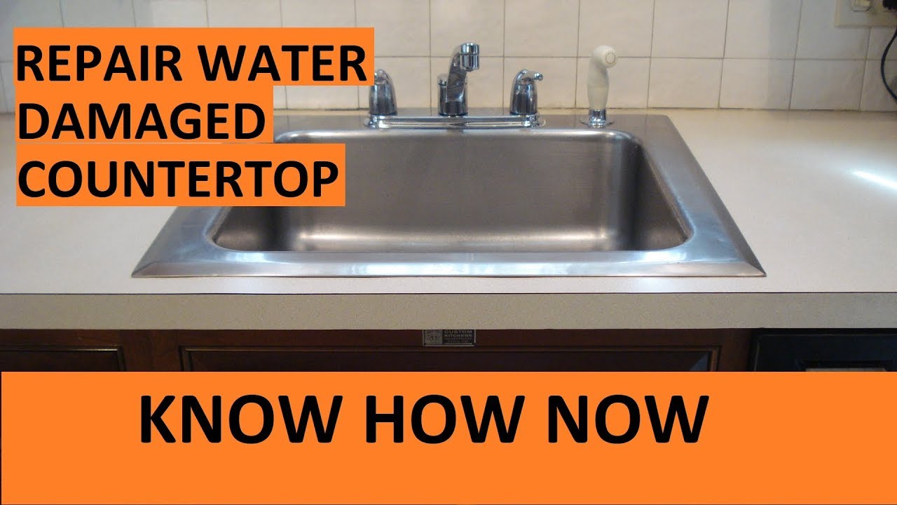 How To Fix Kitchen Laminate Countertop Water Damage Youtube