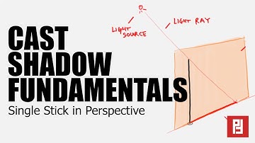 Cast Shadow Construction in Perspective - Exercise from How to Render by Scott Robertson