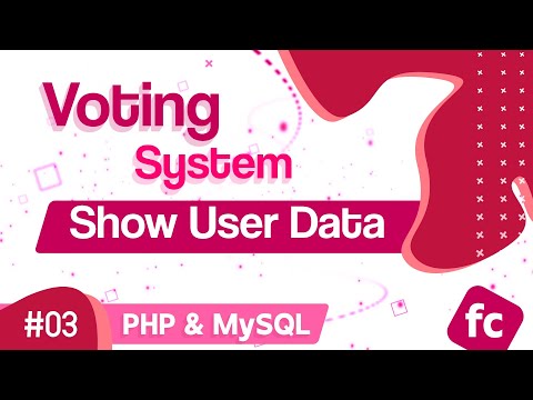 PHP Online voting system Project || Show User Data || #php #mysql