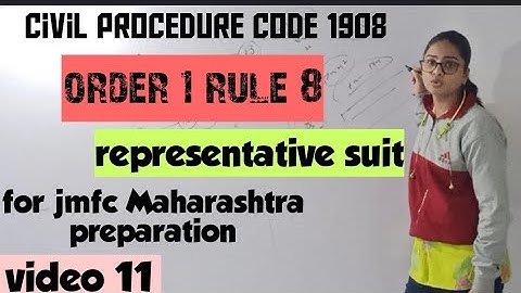 civil procedure code lecture series in Marathi for jmfc Maha order 1 rule 8 representative suit