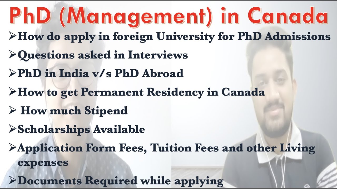 phd in management canada