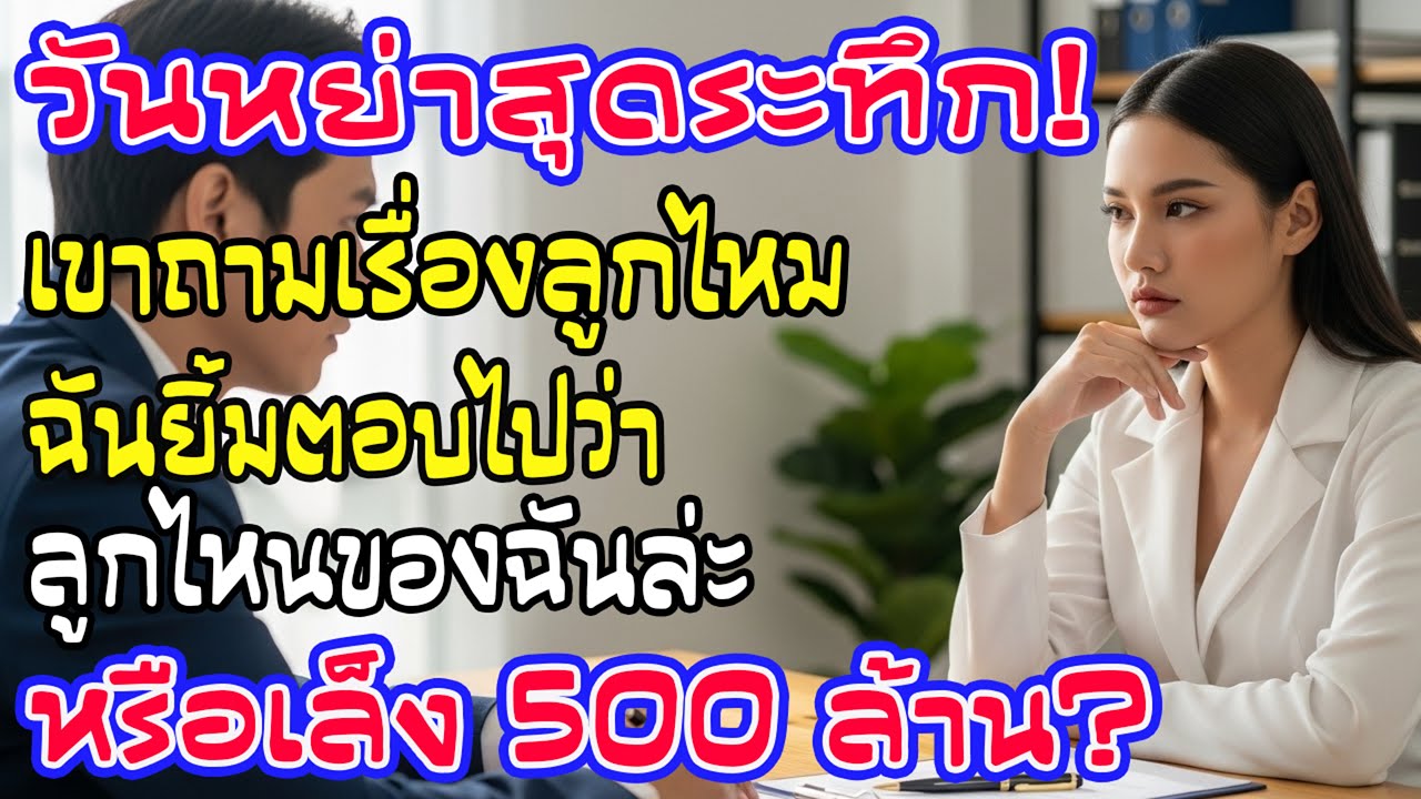 วันหย่า เขาถามว่าไม่แย่งลูกจริงเหรอ ฉันยิ้มตอบ ลูกไม่ใช่ของฉัน… หรือเขาหวังมรดก 120 ล้านกันแน่