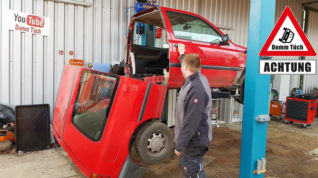 Auto mitten durchschneiden! | Dumm Tüch