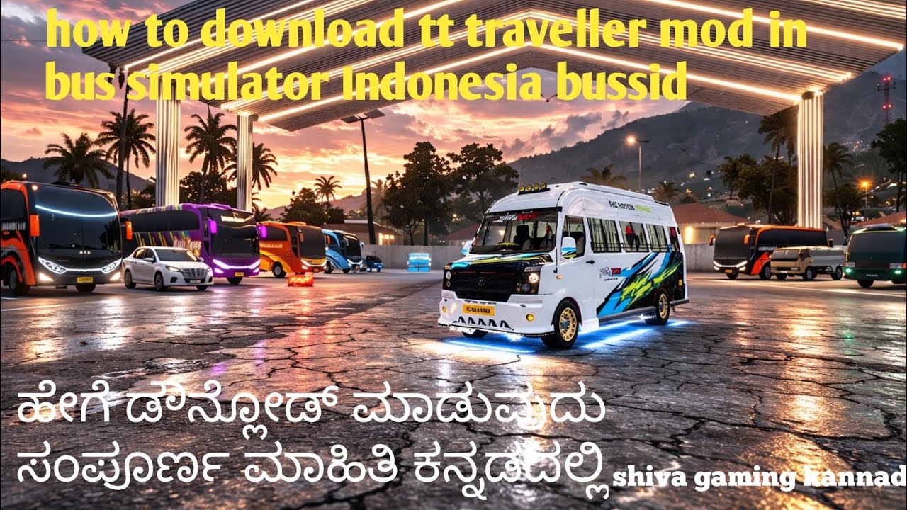 How to download tt traveller mod in bus simulator Indonesia in kannada bussid 💯