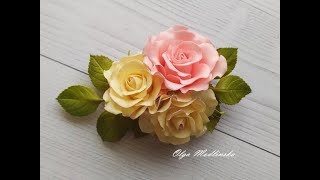 Роза из  Фоамирана . Очень красивая заколка! 🌹🌹🌹