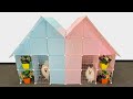 DIY - How To Make Duplex House For Pomeranian Dog Puppy With Cube Grid Wire | Cute Cats | MR PET #98