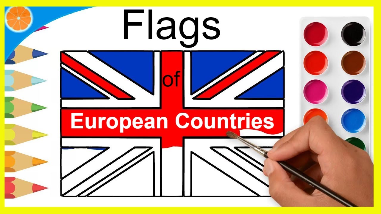 A to Z Countries Flags Coloring Book: ABC Nations and Flags from A to Z -  For