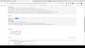 Leetcode Weekly-contest-291 - K Divisible Elements Subarrays