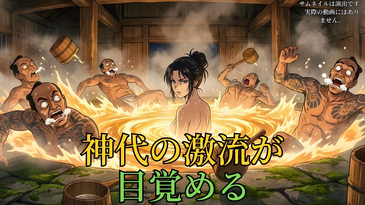 銭湯のドジっ子番台娘は実は八岐大蛇の化身であり神代の激流を操って湯加減を調節するためだけにヤクザの親分を泡を吹いて気絶させる | 民話 | 野談 | 時代劇 | 昔話 | 説話  | 伝説