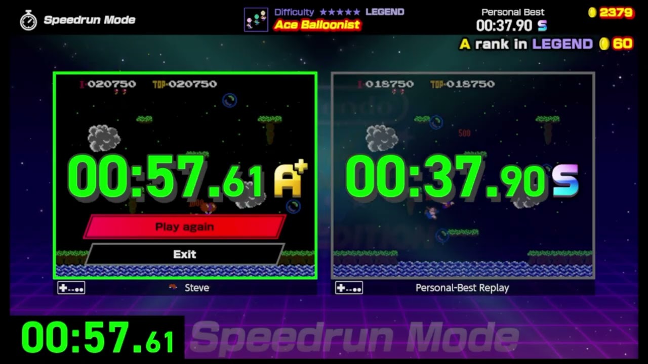 Чемпионат мира Nintendo: издание для NES (Легендарные испытания) - Бой на воздушных шарах