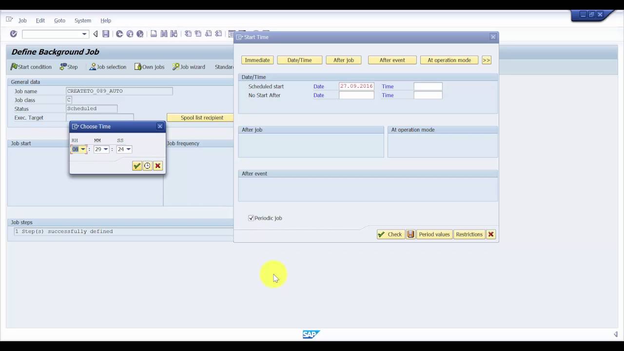 How to create a Background Job in SAP - SAP Batch Job Part 2 - YouTube