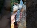 Premium Viking knife with leather sheath and hand-carved knot work handle.Hand-forged Damascus blade