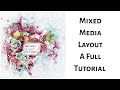 Mixed Media Layout - Full Tutorial - Pretty Mosaic - Sharon Ziv