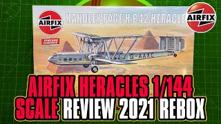 Airfix Handley Page H.P.42 Heracles 1/144 Scale Model Kit Review 2021 Rebox