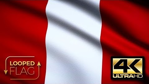 Flag 4K Peru On Realistic Looping Animation With Highly Detailed Fabric | Motion Graphics -