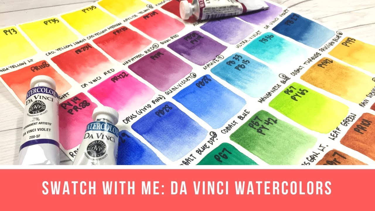 Da Vinci Watercolor Color Chart