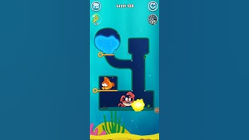 Fish Rescue pull pin puzzle Level 133 walkthrough Gameplay android Mobile