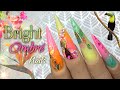 Summertime Bright Ombré Nail design | Birds Of Paradise By MAKARTT | New PolyGel Collection
