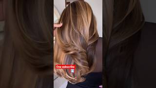 caramel highlights with blonde #viral #shorthair #youtubeshorts