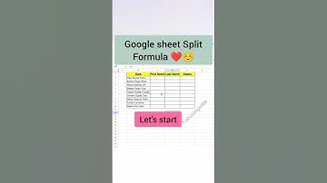 Split formula in Google sheet💡#focusinguide #focustips #exceltips #tutorial #shorts