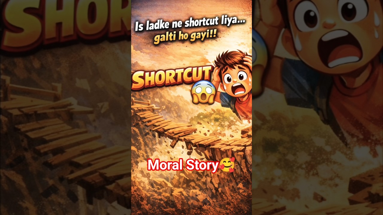 &ldquo;Galat Raasta, Chhota Fayda&hellip; Bada Nuksaan&rdquo;🥺 #moralstory #animae #shorts #animation #cartoonshorts