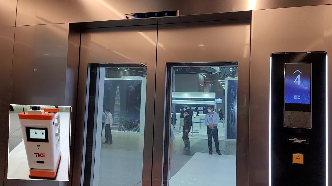 TK Elevator Touchless Button, Robot interworking system.  - 2021 International Lift Expo Korea