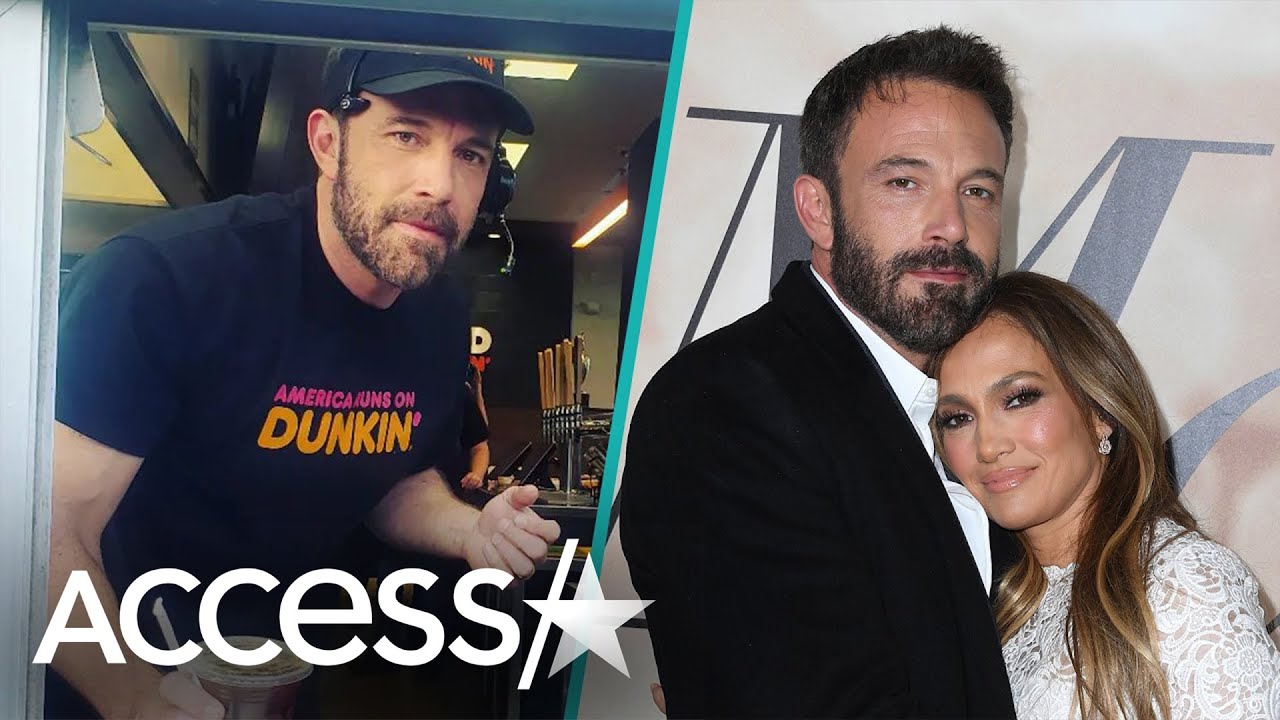 Ben Affleck Affleck Serves Jennifer Lopez & Delights Dunkin' Donuts Customers With Drive-Thru Gig