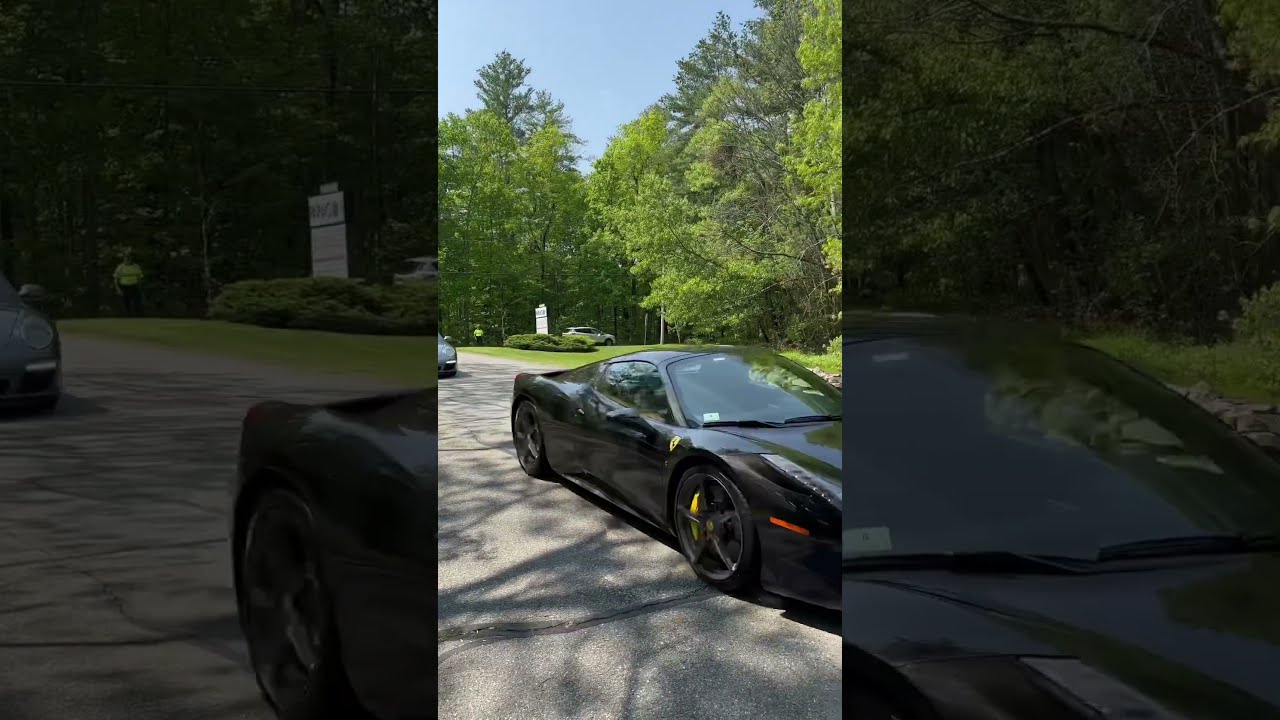 Classy Ferrari 458 And Porsche 911 Rolling Into Show 