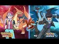 Pokemon Sun and Moon: Red Vs Alain (Mega Charizard Y Vs Mega Charizard X)