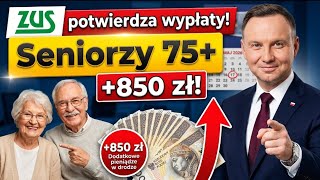 🚨 ZUS potwierdza: Seniorzy 75+ dostaną +850 zł — sprawdź termin płatności