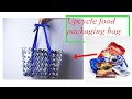 Diy recycled bag using junk foods plastic wrappers diyrecycle bag