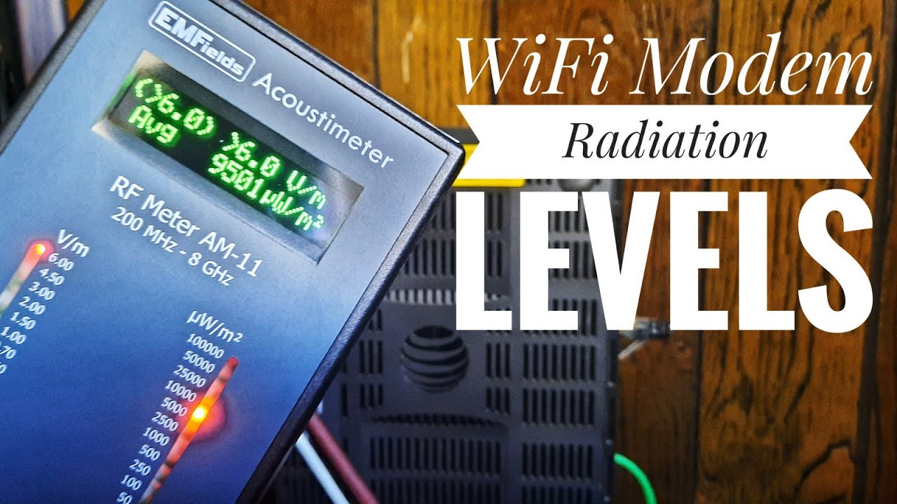 Wireless Modem Radiation Levels Test with EMFields Acoustimeter