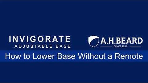 Invigorate Adjustable Base  How to Lower Base Without a Remote