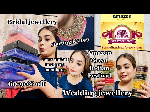 Bridal Jewellery Haul | Amazon Bridal jewellery starting Rs 199 😍 | Amazon Great Indian festival