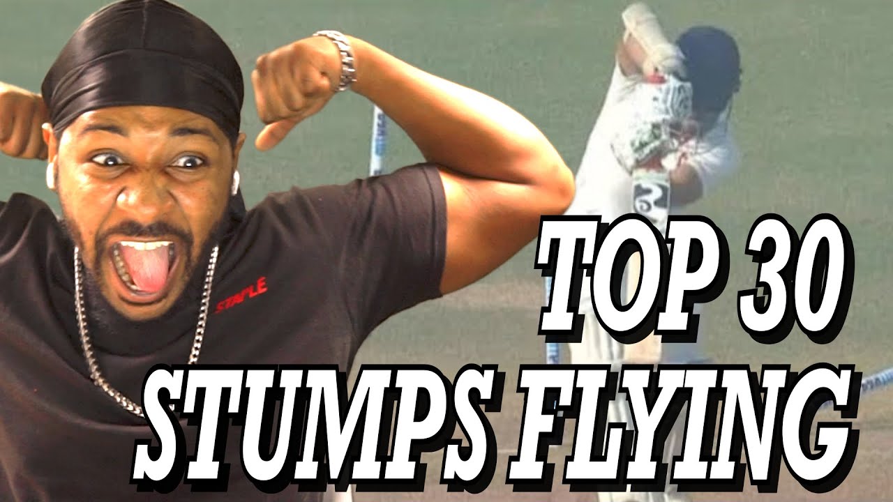 TOP 30 STUMPS FLYING WICKETS IN CRICKET HISTORY | REACTION!!! - YouTube