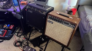 Testing Mesa boogie Mark VII (preamp and power amp ￼) in stereo with Mark III (power section only)