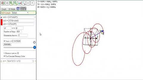 Triedro de Frenet en Matlab y Calcplot3d