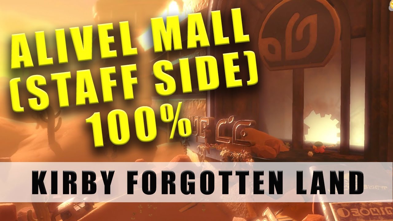 Kirby and the Forgotten World Alivel Mall Staff Side walkthrough guide - Ice scream & Waddle Dees